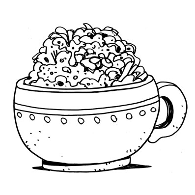 Bokashi en una taza